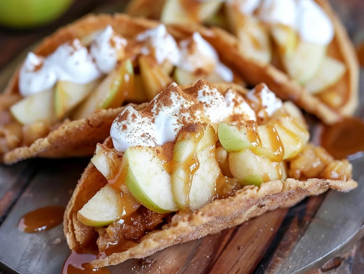 Apple Cheesecake Tacos