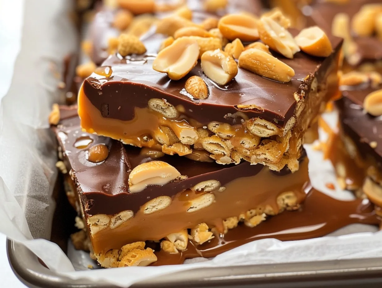 Homemade Snickers Bars