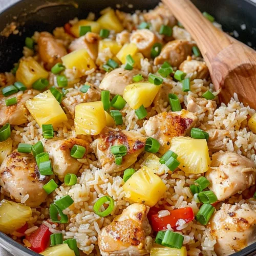 One-Pan Pineapple Chicken and Rice