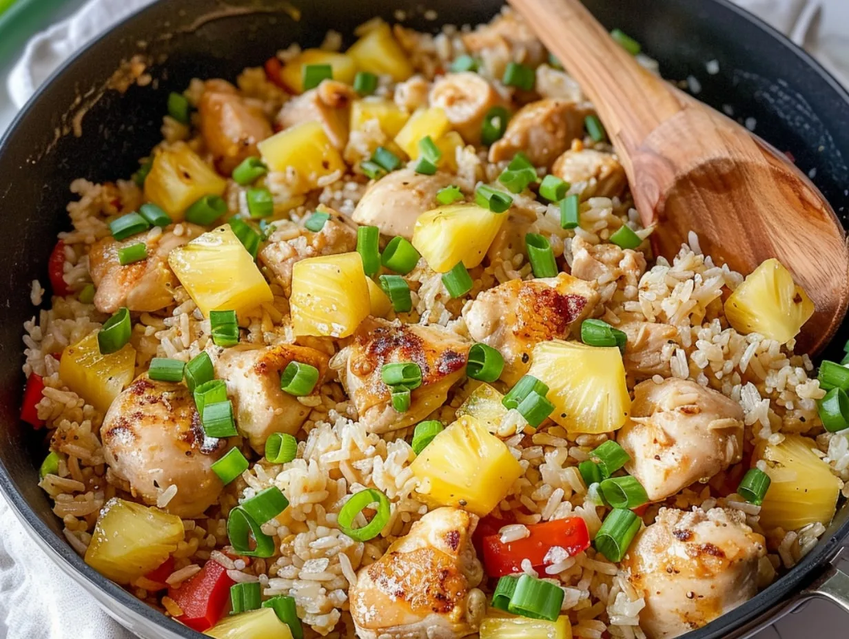 One-Pan Pineapple Chicken and Rice