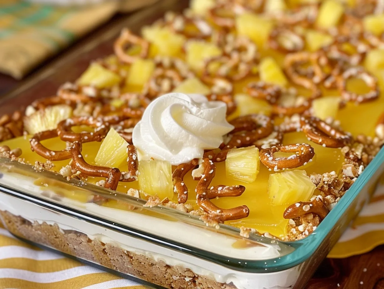 Pineapple Pretzel Salad