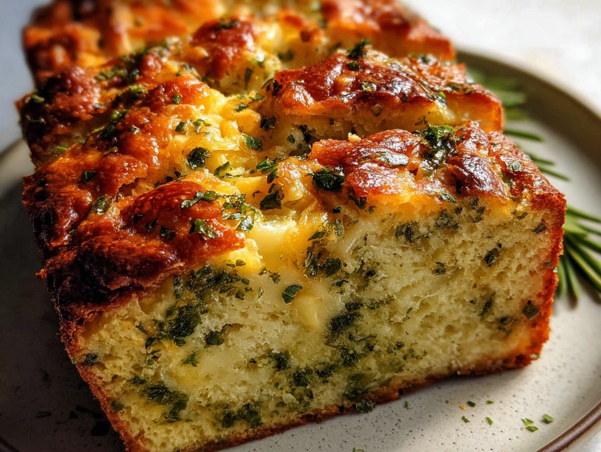 Cheese, Herb and Garlic Quick Bread