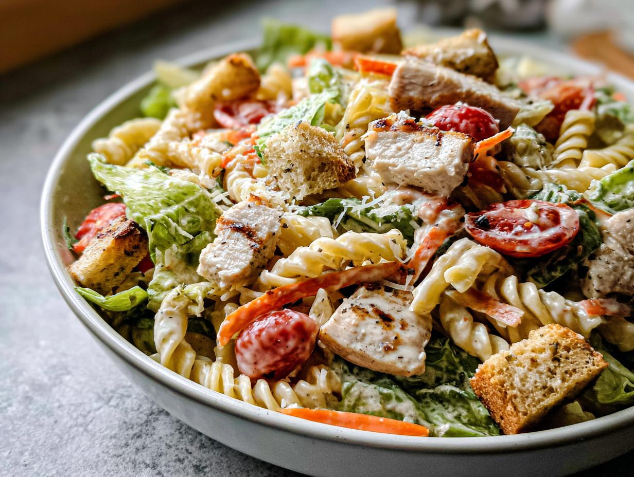 Chicken Caesar Pasta Salad