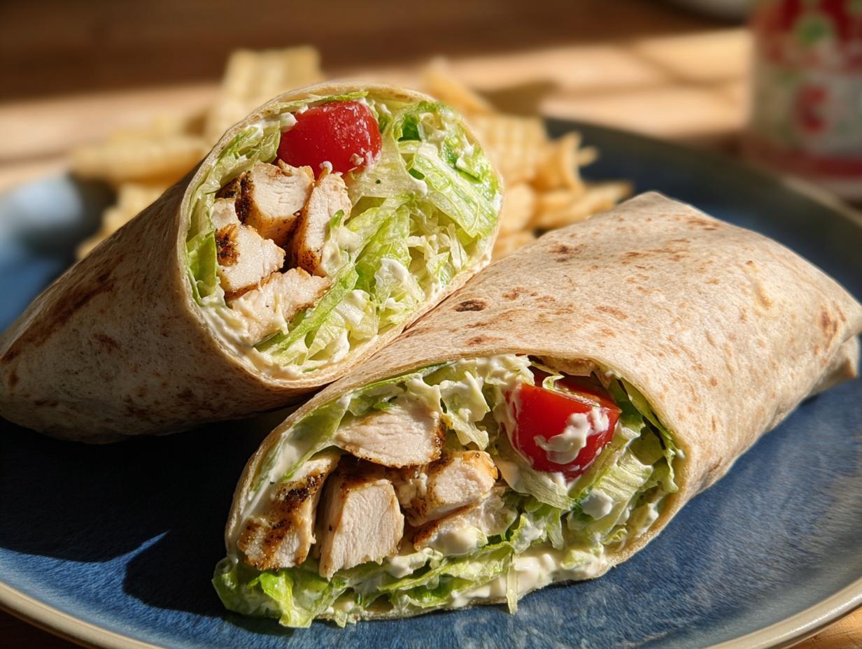 Chicken Caesar Salad Wraps