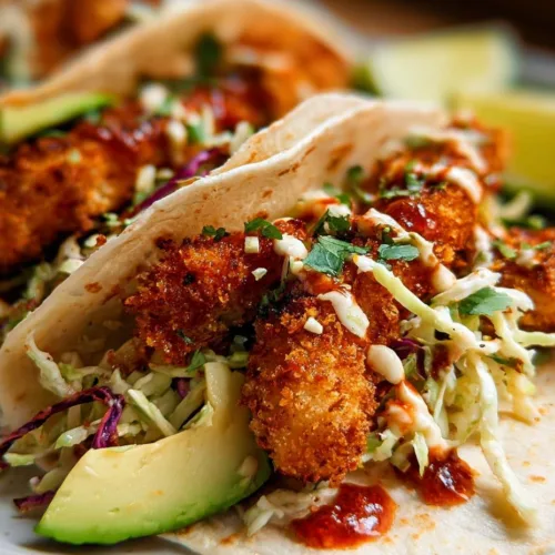 Crunchy chicken taco fingers