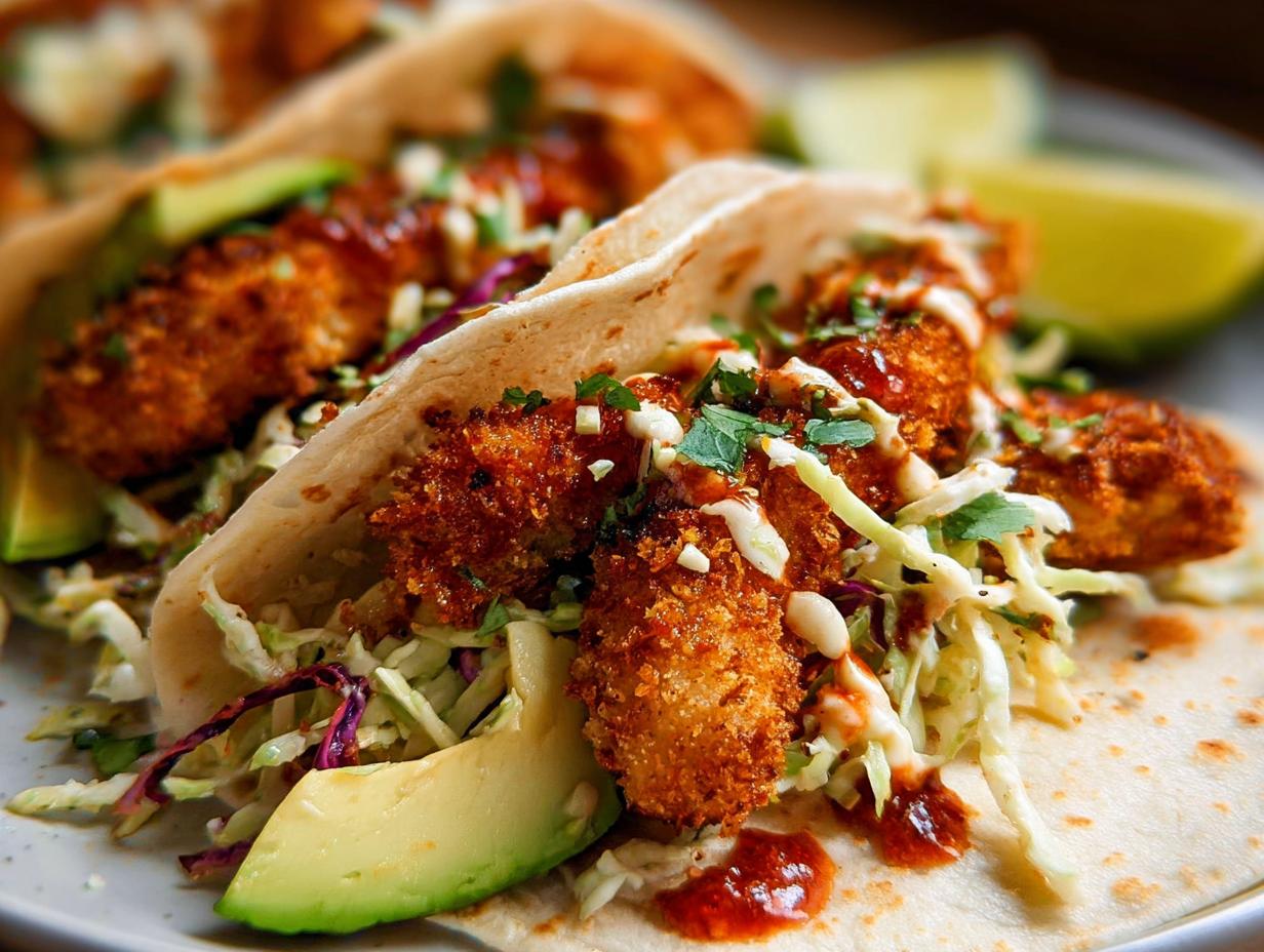 Crunchy chicken taco fingers
