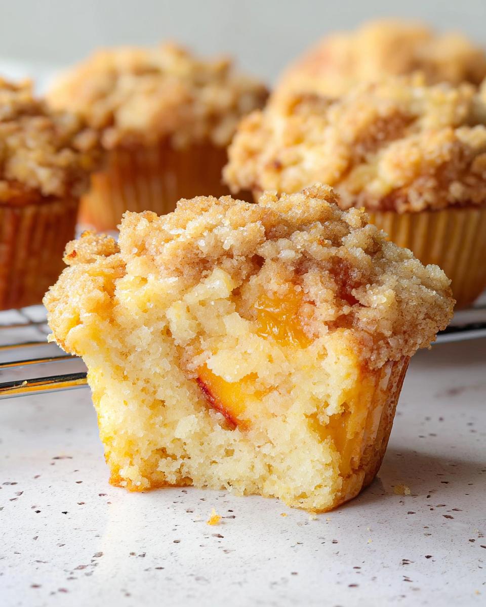 Peach Cobbler Muffins - detail 2