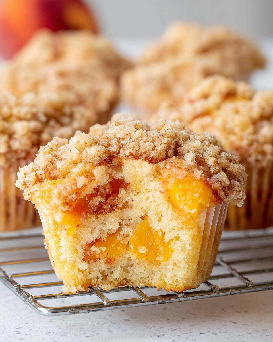 Peach Cobbler Muffins - detail 3
