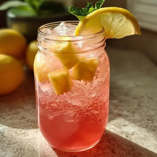 Pineapple Pink Lemonade Soda